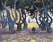 Paul Signac plane trees place des lices oil painting artist